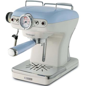 Ariete 1389 Macchina da Caff� Espresso di Design - per Polvere e cialde ESE - filtro 1 e 2 tazze - Montalatte - 850 Watt - Linea Vintage - Celeste