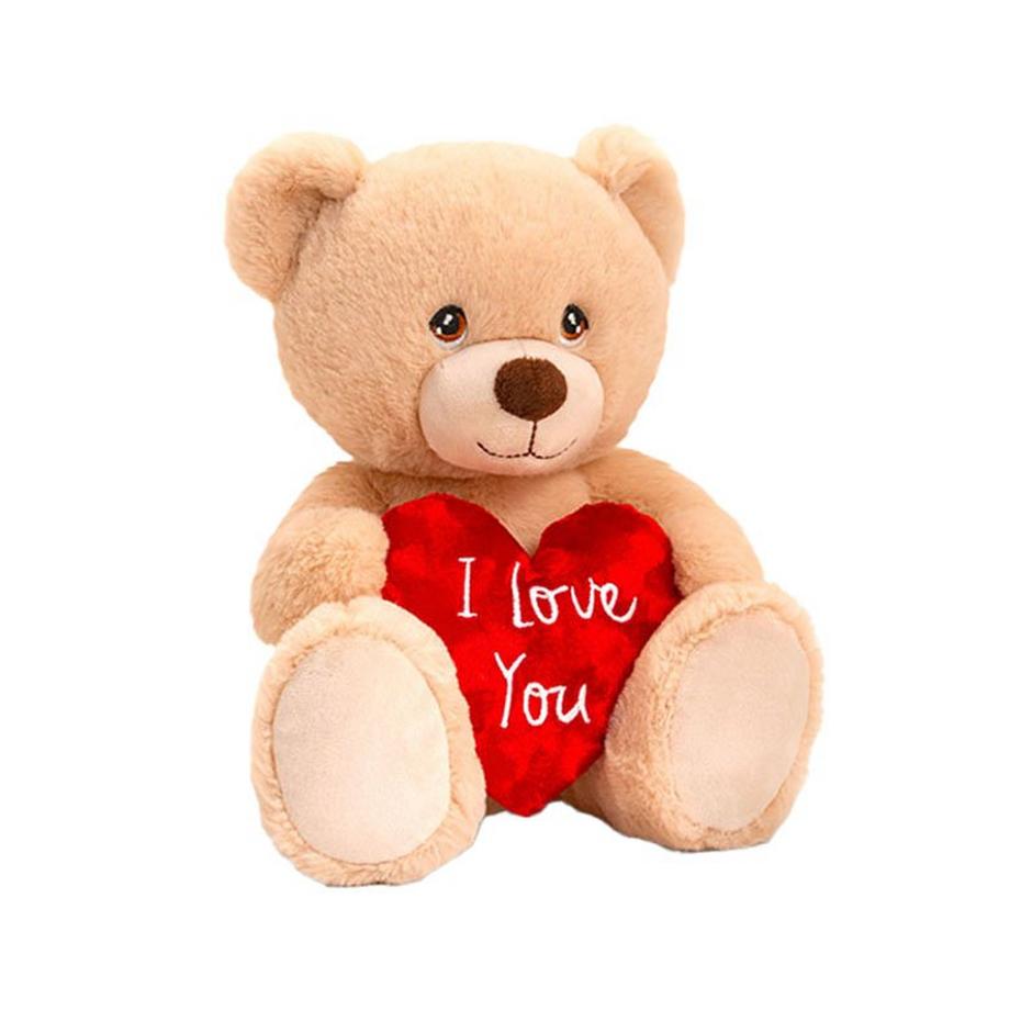 Keel Toys  Keeleco Bär mit Herz Valentin Braun (30cm) 