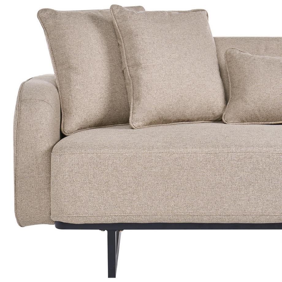 Beliani Canapé 3 places en Tissu Moderne SVANEK  