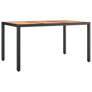 VidaXL Table de jardin avec dessus en bois rotin synthétique  