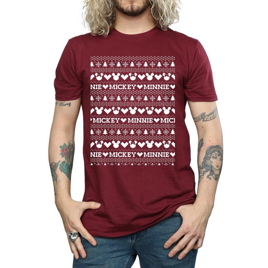 Disney Mickey Minnie Mouse T-Shirt Noël  