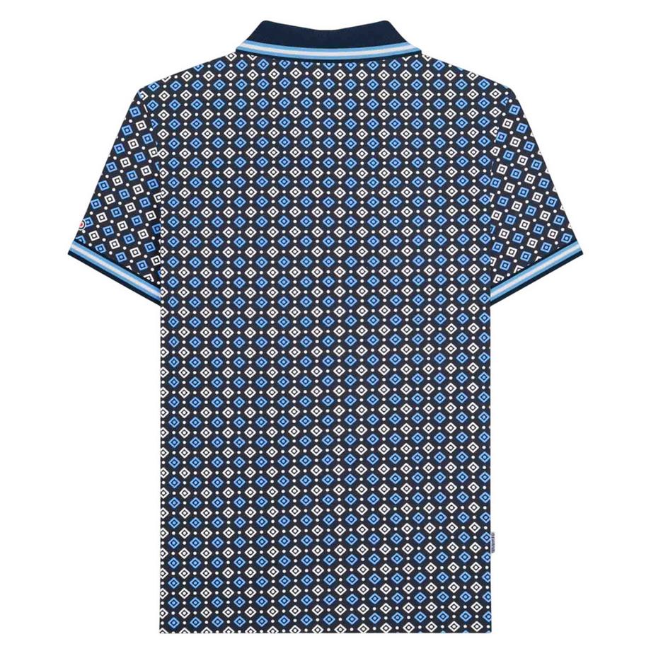 Lambretta  Ss25 Maglietta Polo Grande E Alto Geometrica 