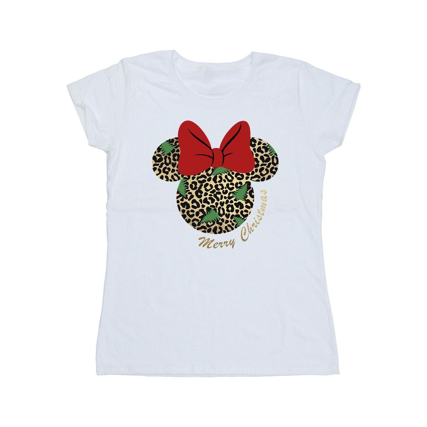 Disney  Minnie Mouse Leopard Christmas TShirt 