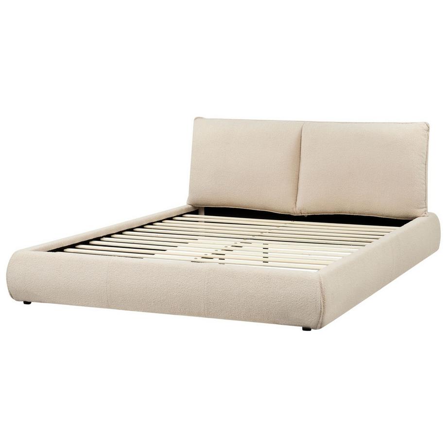 Beliani Bett mit Lattenrost aus Bouclé Modern VINAY  