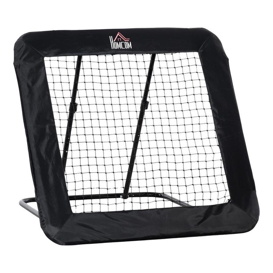 Fussballtor Klappbar Fußball Rebounder Rückprallwand, Netz Für Mehrsportarten, 5-Stufig Verstellbar, 128X118X108-120Cm