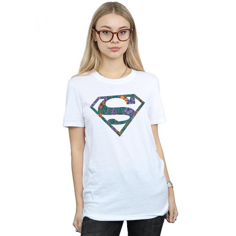 DC COMICS Superman Floral Logo T-Shirt  