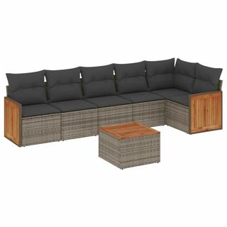 VidaXL set divano da giardino Polirattan  