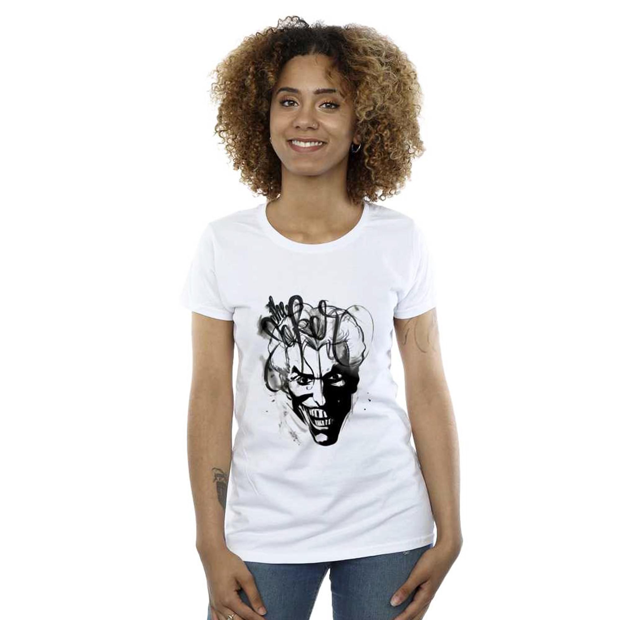 BATMAN Joker Face Print Slim Fit T-Shirt  