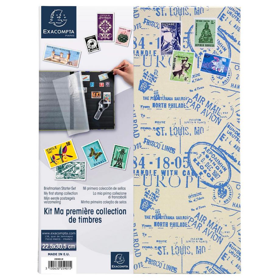 Exacompta Kit philatélie Air Mail "Ma Première Collection de timbres" - x 4  