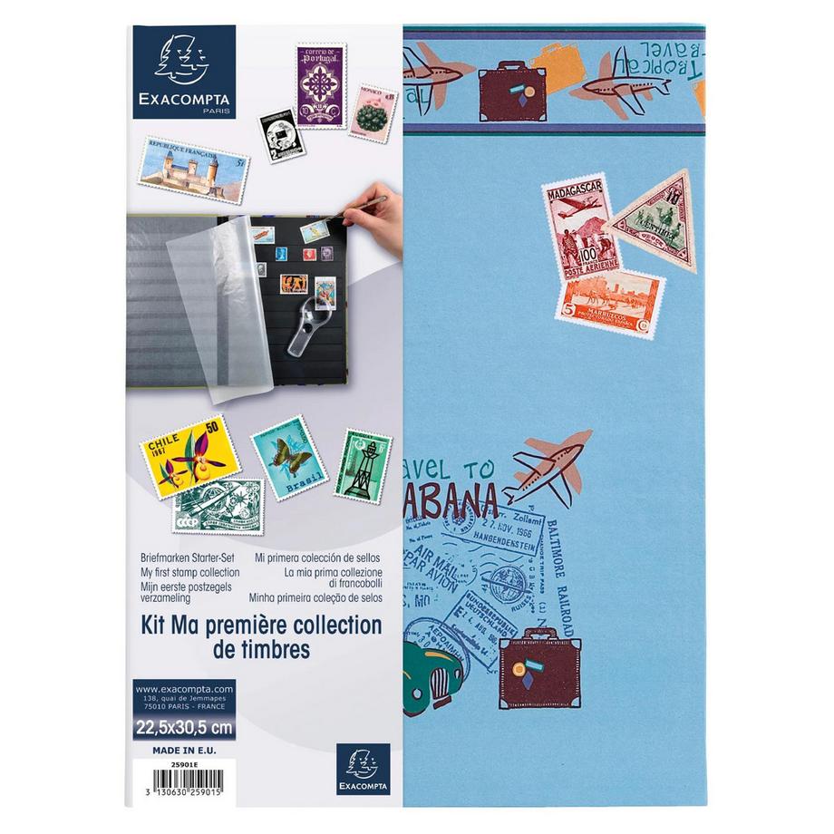 Exacompta Kit philatélie Air Mail "Ma Première Collection de timbres" - x 4  