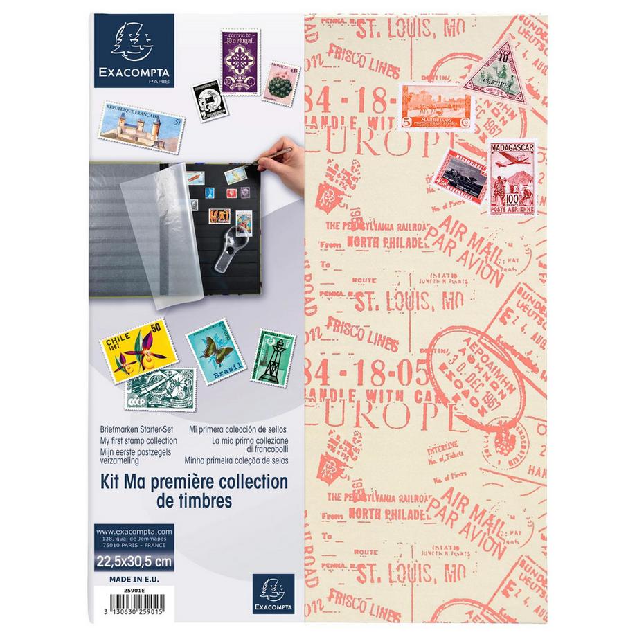 Exacompta Kit philatélie Air Mail "Ma Première Collection de timbres" - x 4  