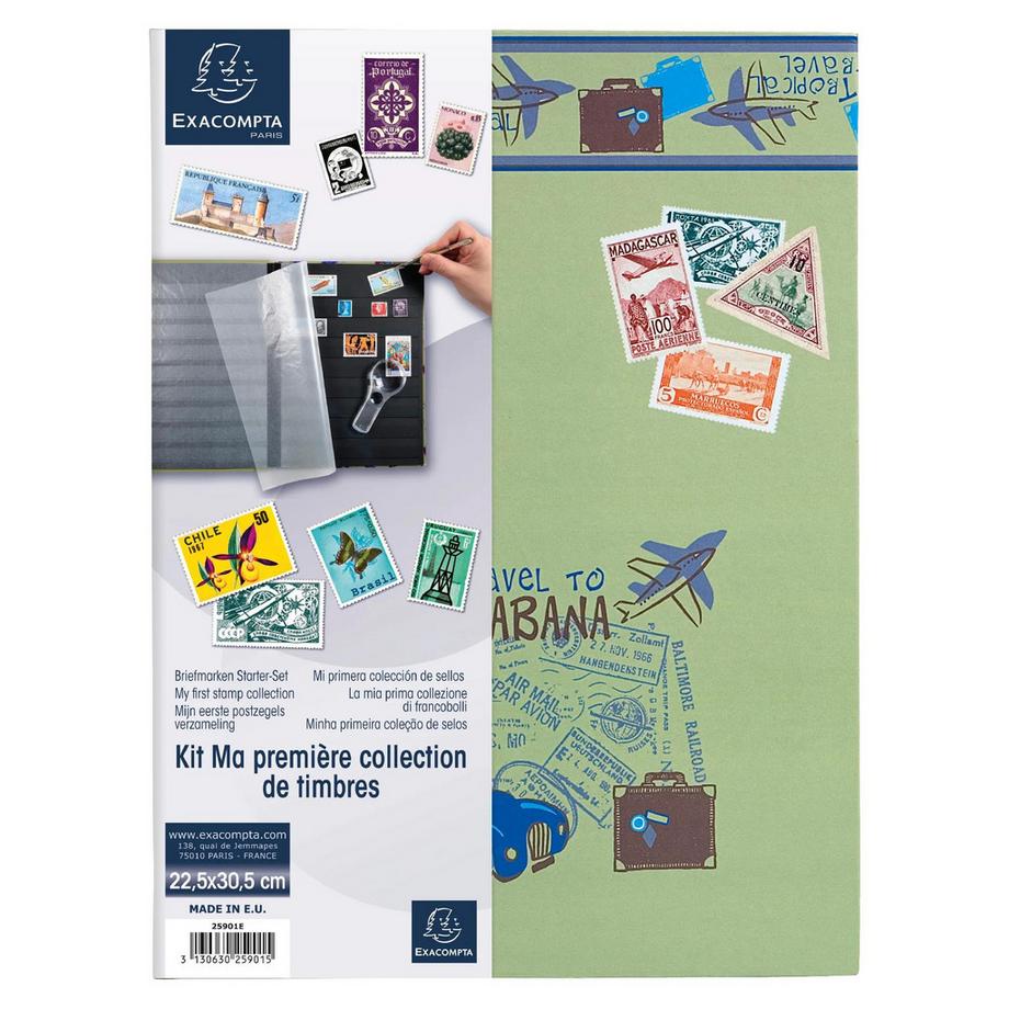 Exacompta Kit philatélie Air Mail "Ma Première Collection de timbres" - x 4  