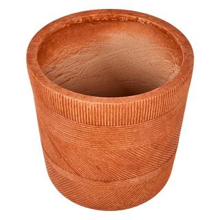 Beliani Blumenkübel aus Lehm-Faser-Mischung Rustikal VOULA  