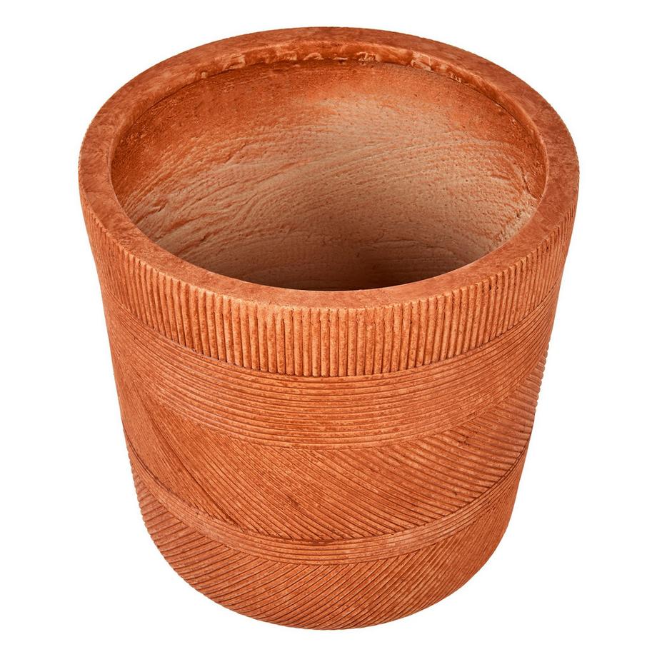 Beliani Blumenkübel aus Lehm-Faser-Mischung Rustikal VOULA  