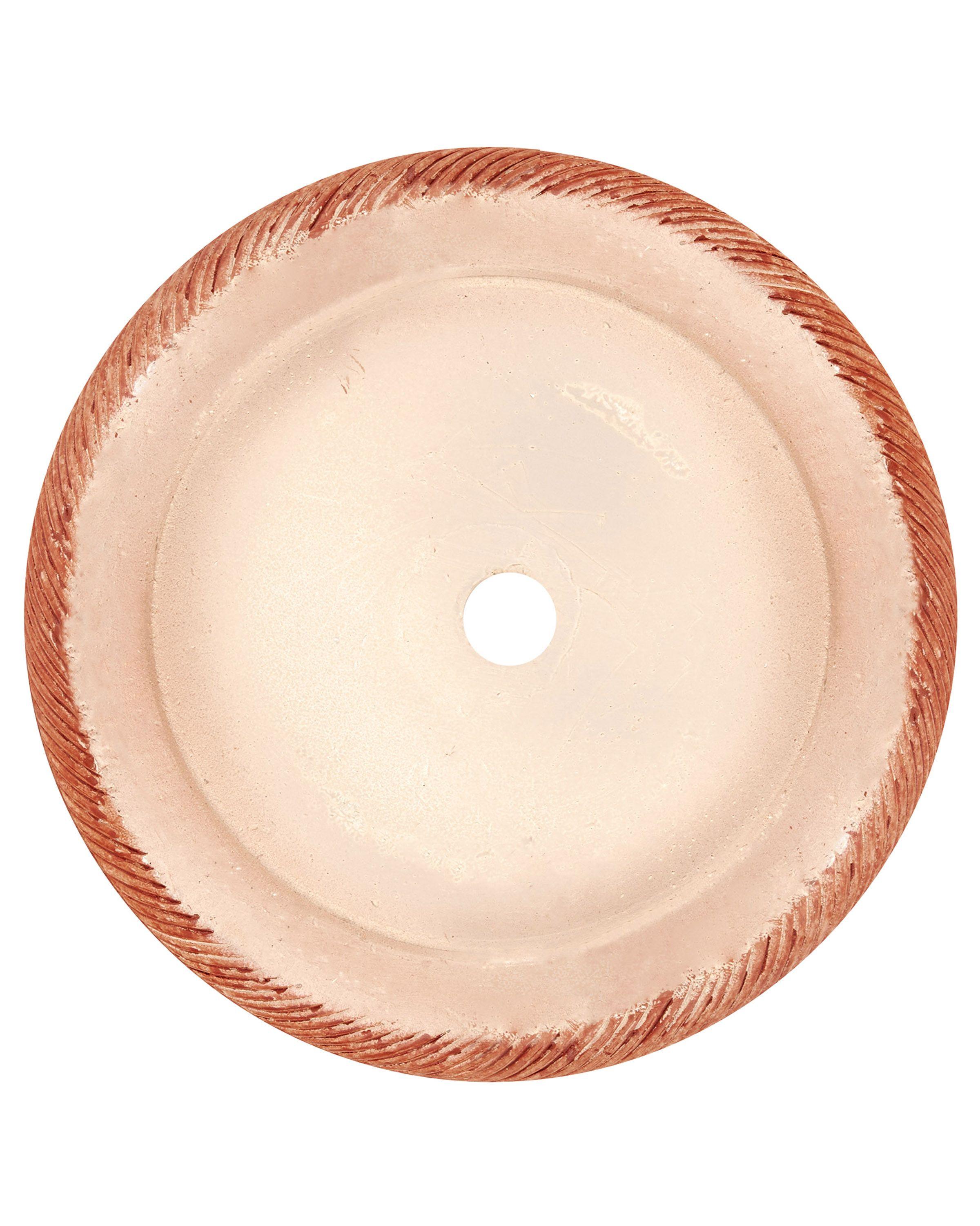 Beliani Blumenkübel aus Lehm-Faser-Mischung Rustikal VOULA  