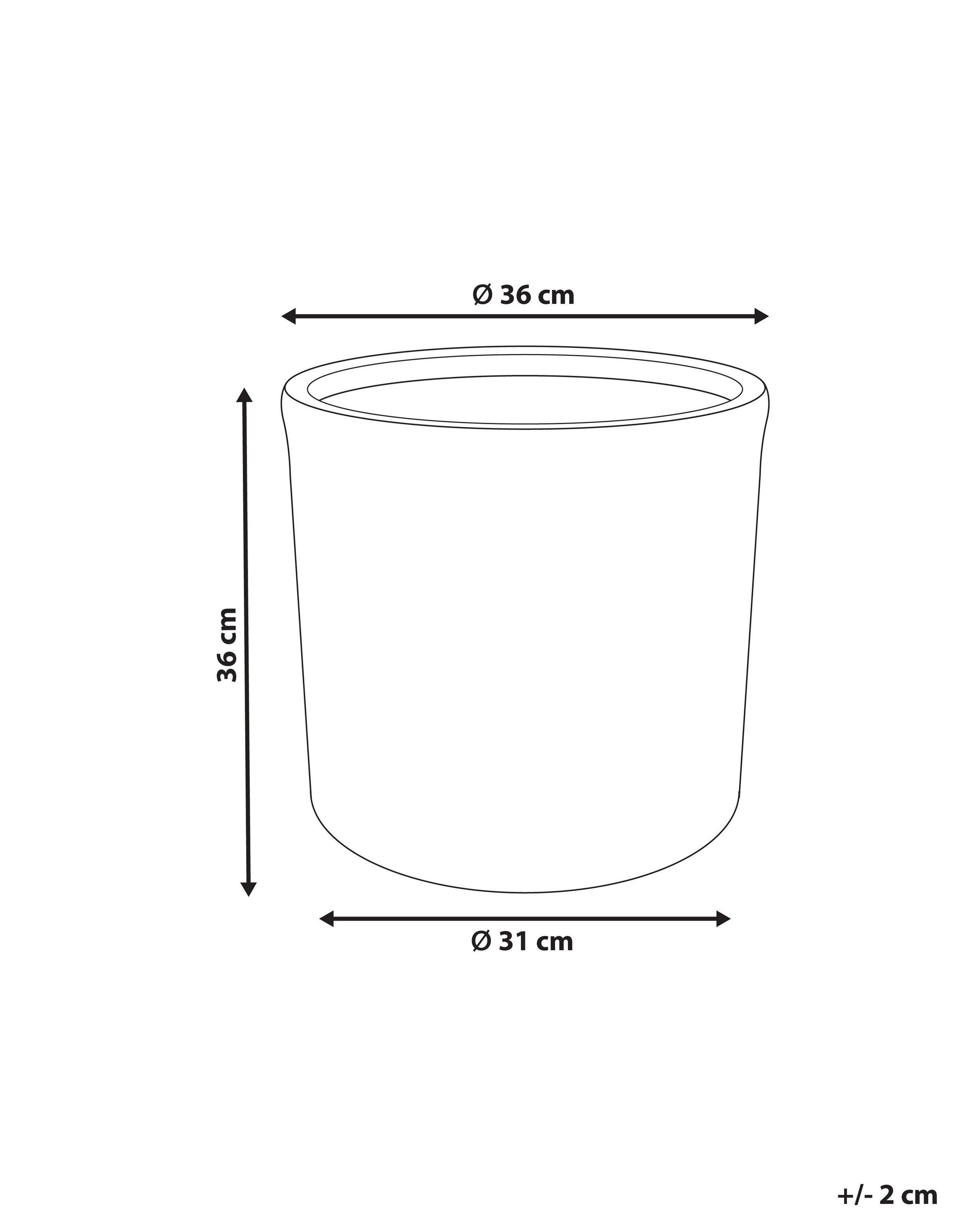 Beliani Cache-pot en Fibre d'argile Rustique VOULA  