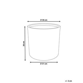 Beliani Blumenkübel aus Lehm-Faser-Mischung Rustikal VOULA  