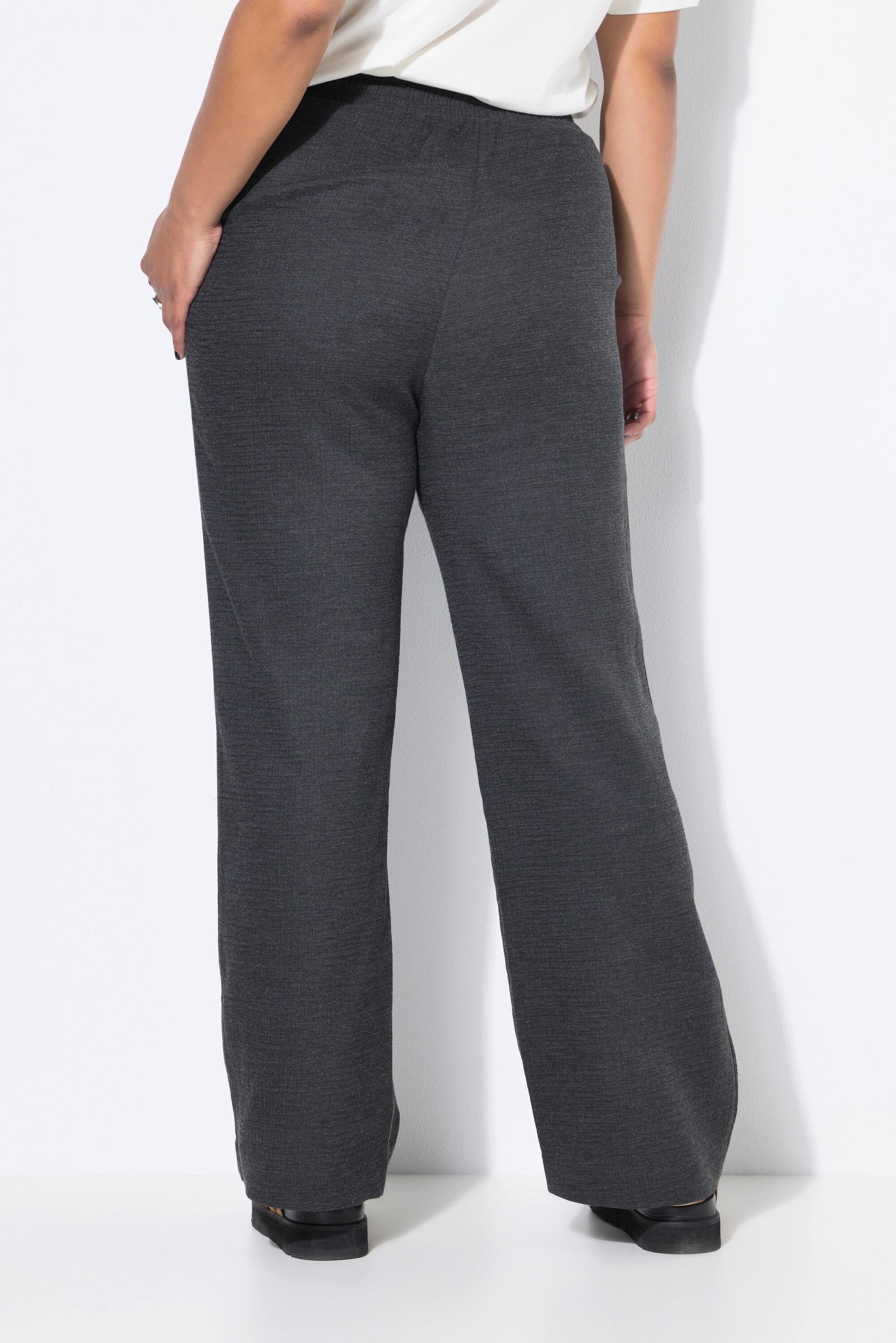 Studio Untold Wide Legs High Waist Hose feine Struktur  