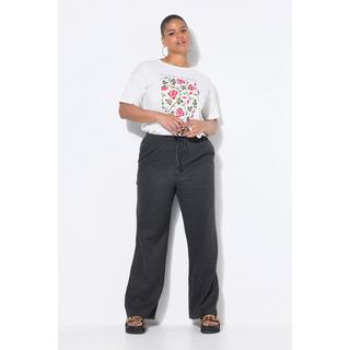 Studio Untold Wide Legs High Waist Hose feine Struktur  