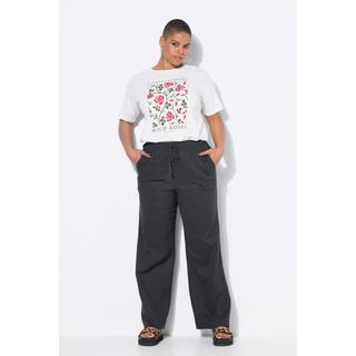 Studio Untold Wide Legs High Waist Hose feine Struktur  
