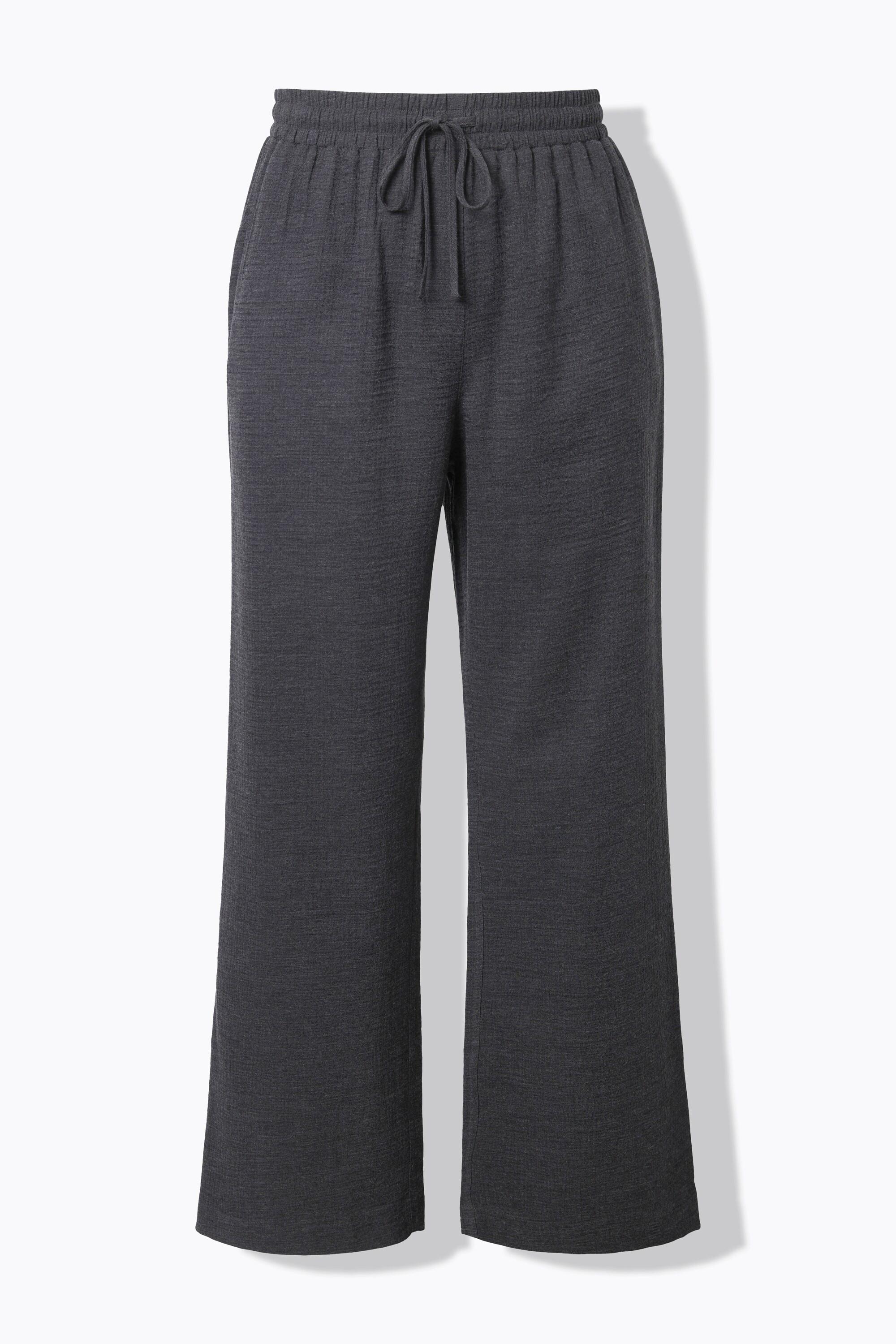 Studio Untold Wide Legs High Waist Hose feine Struktur  