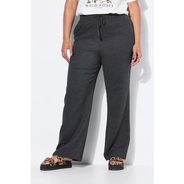 Pantaloni con taglio della gamba ampio, vita alta e texture fine