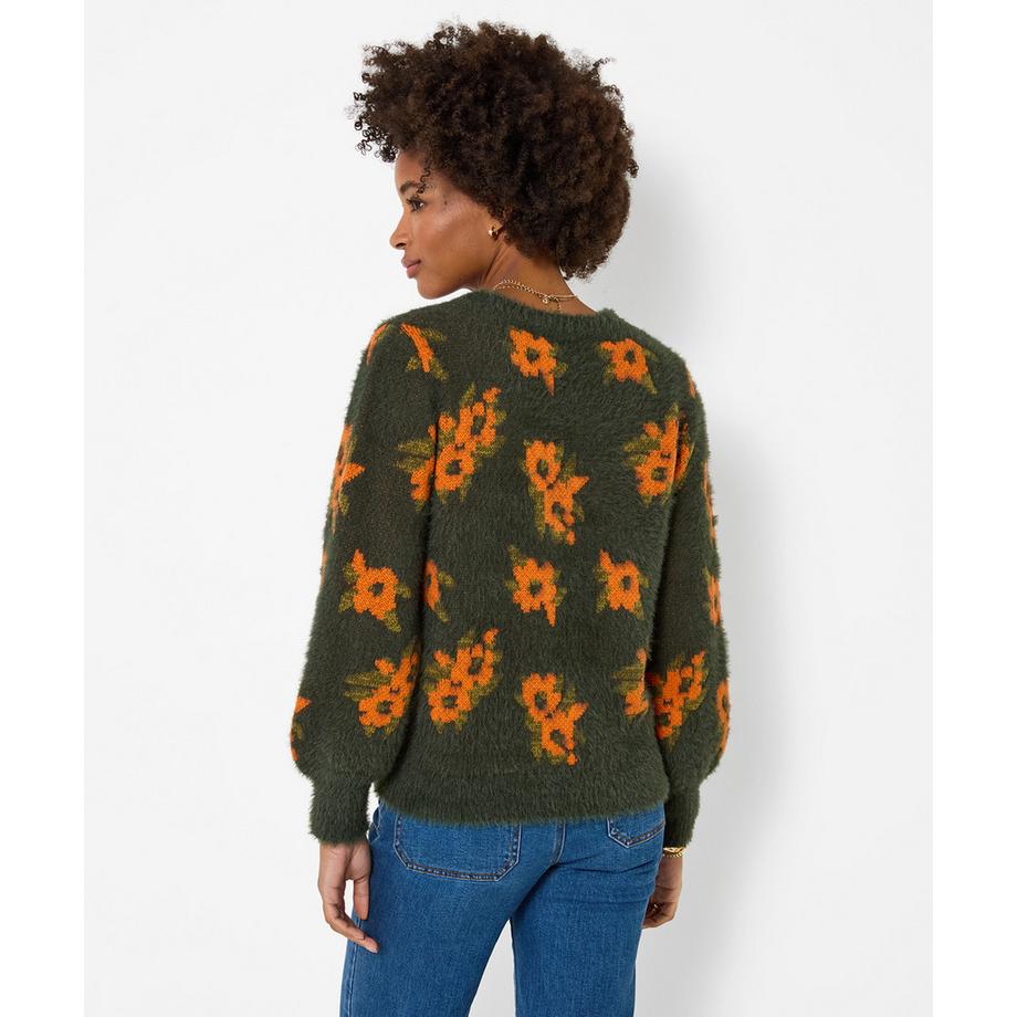 Joe Browns Pull Duveteux Col V Fleurs d'Automne  