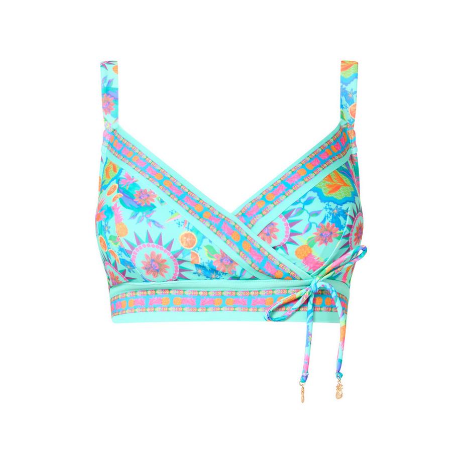 Joe Browns Bikini-Oberteil mit Print und goldfarbenem Verschluss  