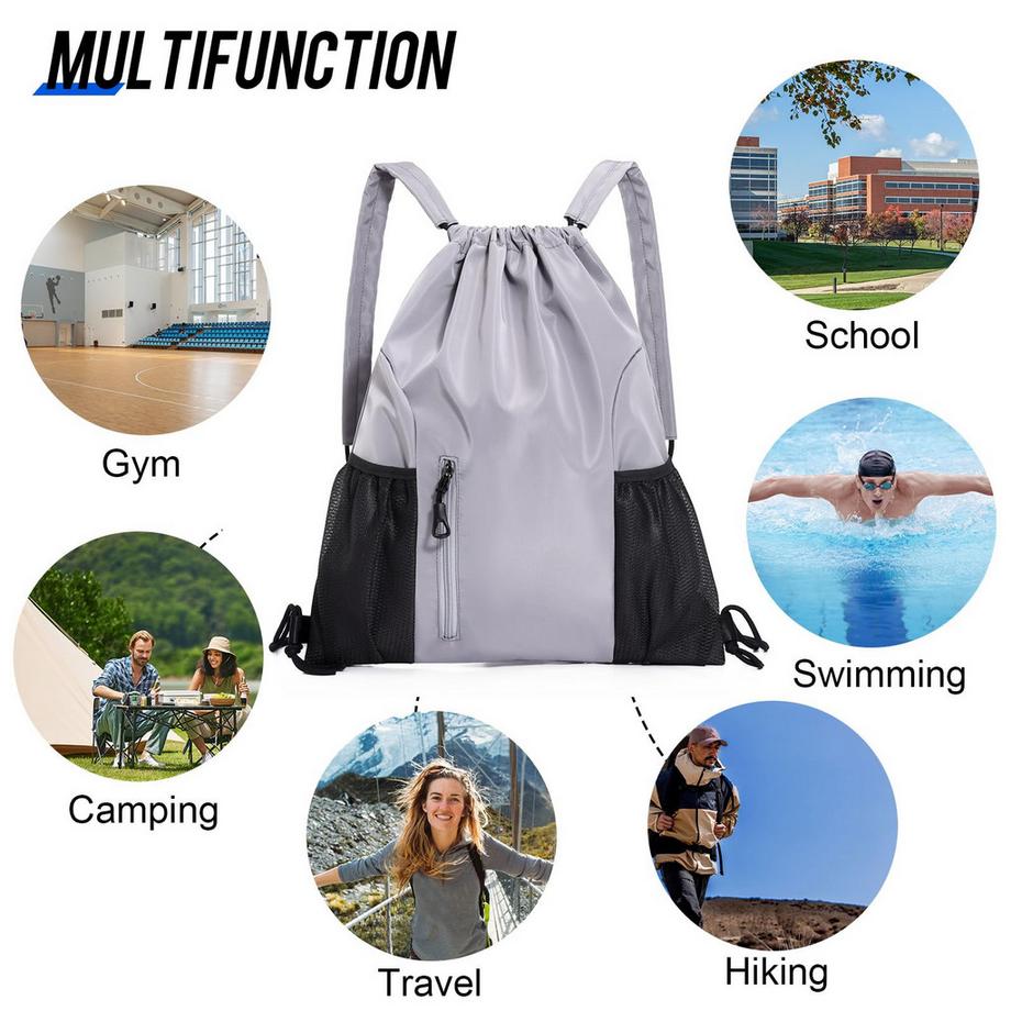 Only-bags.store  Sac à dos à cordon de serrage Sac de sport de grande capacité, sac de sport imperméable en nylon 