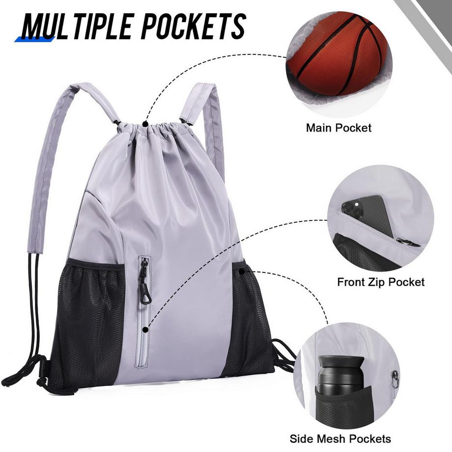 Only-bags.store  Sac à dos à cordon de serrage Sac de sport de grande capacité, sac de sport imperméable en nylon 