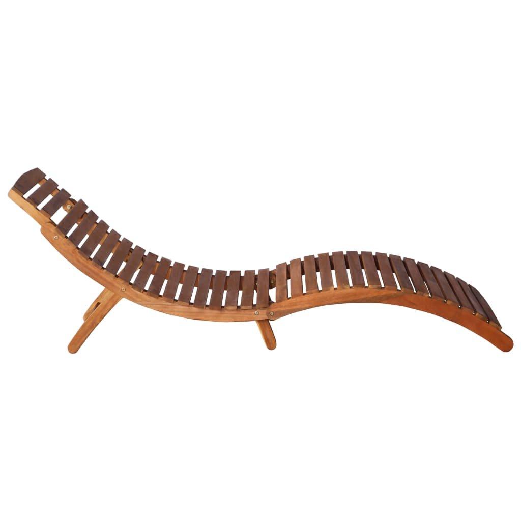 VidaXL Chaise longue bois d'acacia  