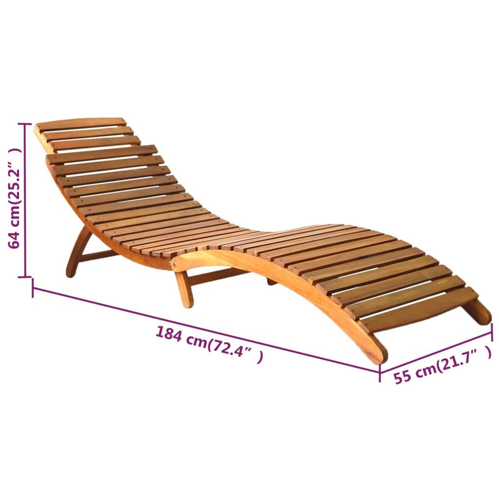 VidaXL Gartenliege akazienholz  