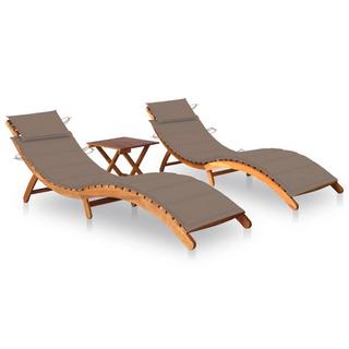 VidaXL Chaise longue bois d'acacia  