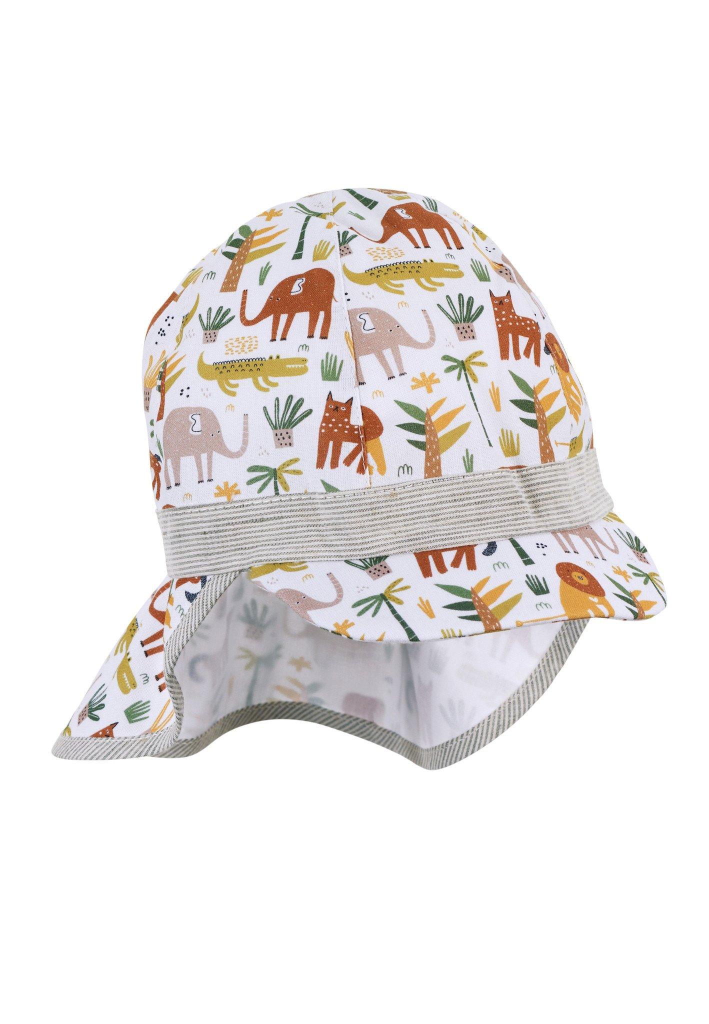 Sterntaler  Jungen Schirmmütze mit Nackenschutz Safari Tiere UV 50+ 