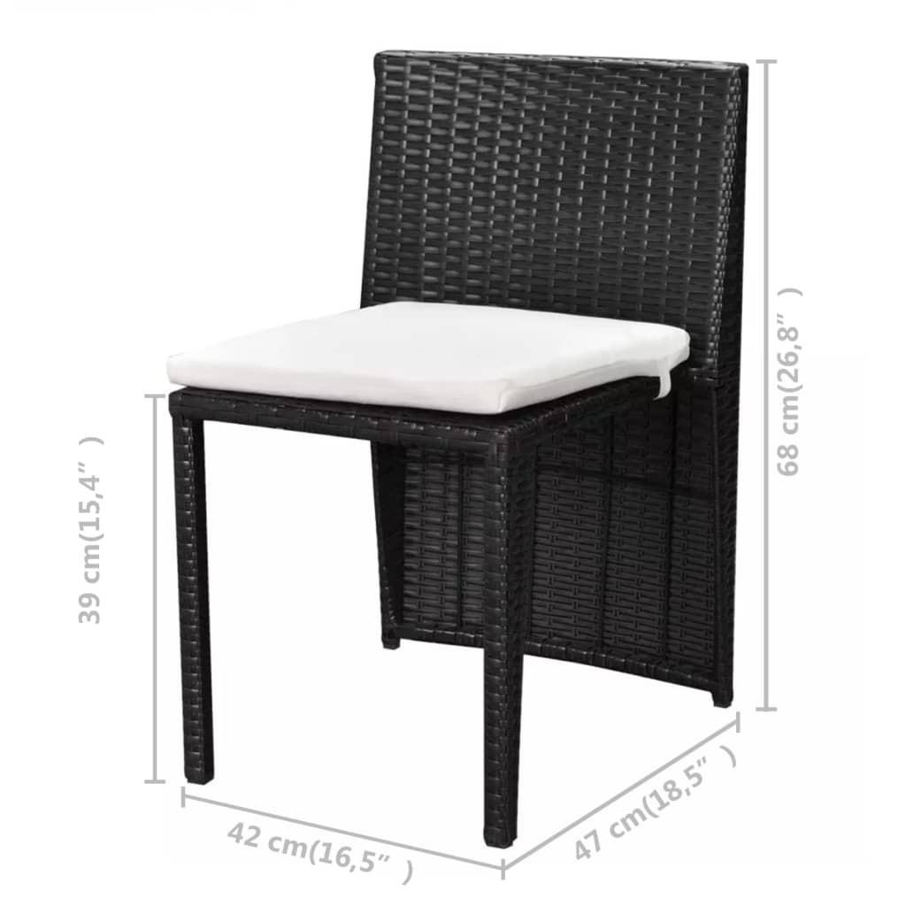 VidaXL Essgruppe poly-rattan  