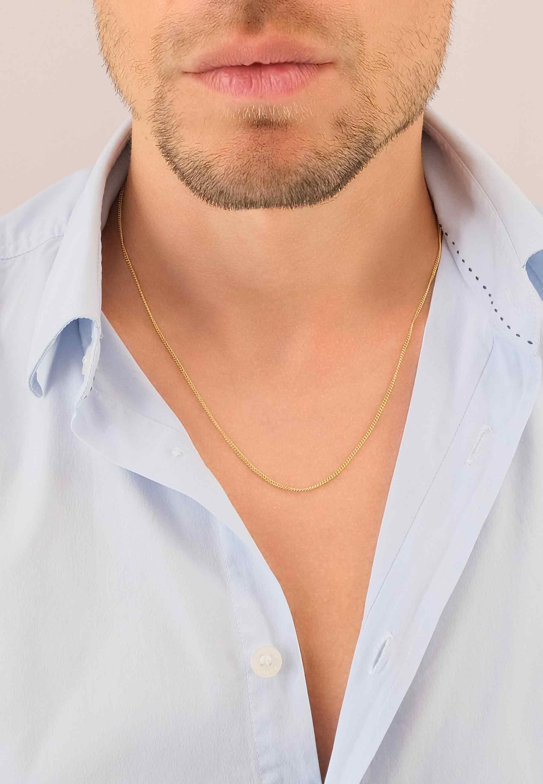 MUAU Schmuck  Collier Rundpanzer Gelbgold 750, 1.6mm, 38cm 