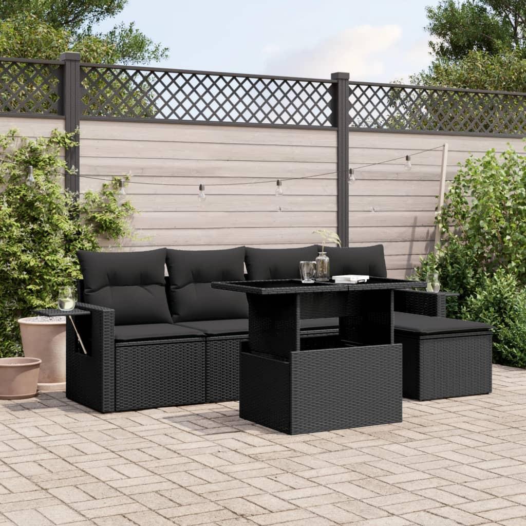 VidaXL set divano da giardino Polirattan  