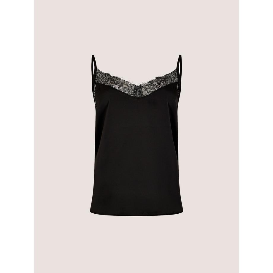 APRICOT Satin-Camisole-Top mit Spitze  