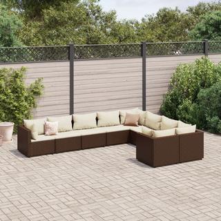 VidaXL set salotto da giardino Polirattan  