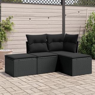 VidaXL set divano da giardino Polirattan  