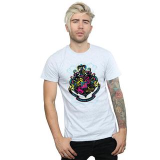 Harry Potter Hogwarts Wappen Neon Slim Fit T-Shirt  