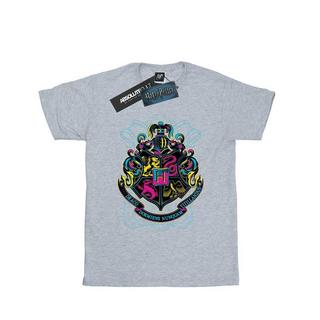 Harry Potter Hogwarts Wappen Neon Slim Fit T-Shirt  