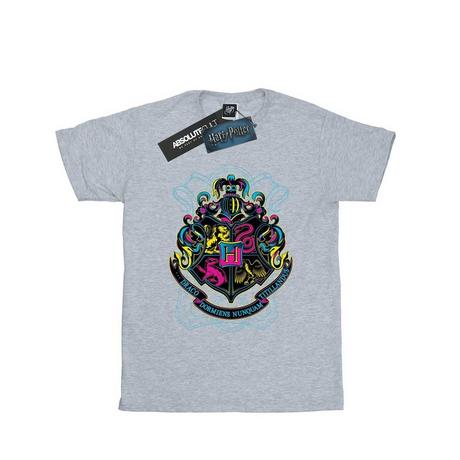 Harry Potter Hogwarts Wappen Neon Slim Fit T-Shirt  