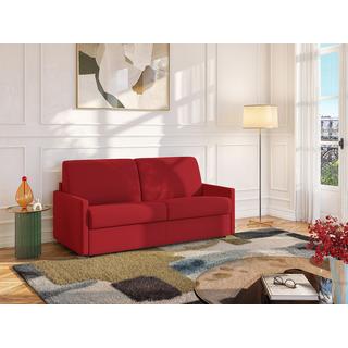 Vente-unique Schlafsofa 3Sitzer Stoff Liegefläche 1 Matratzen CALIFE  