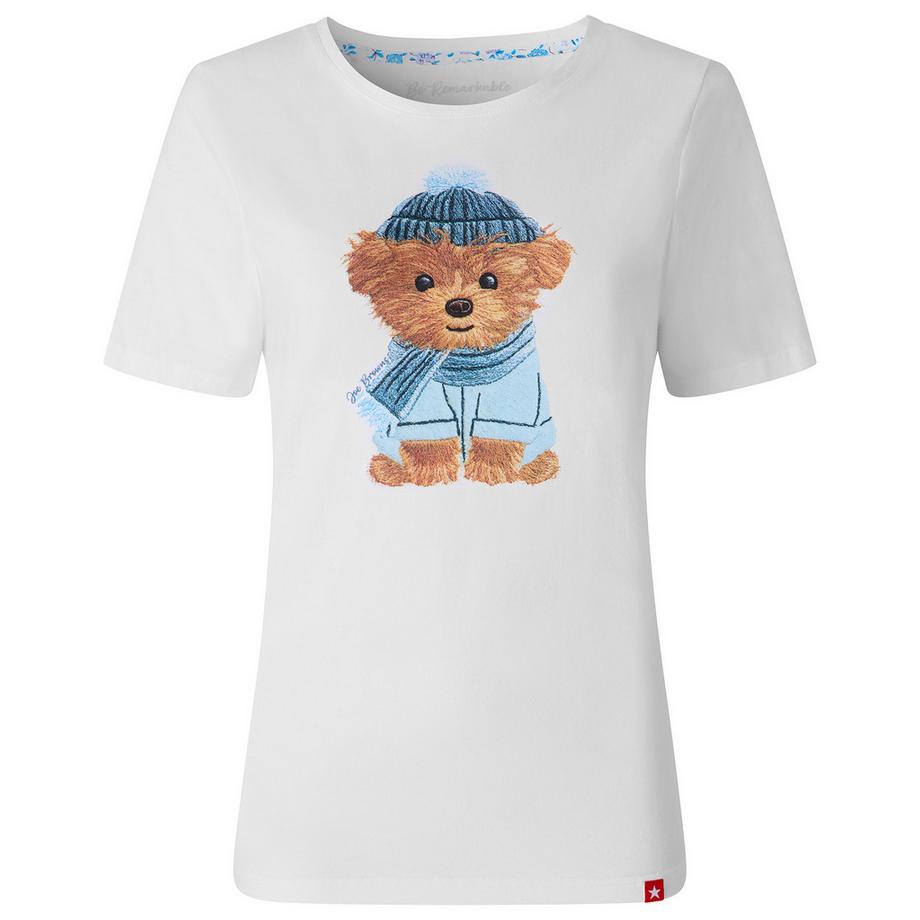 Joe Browns Kurzarm T-Shirt mit gesticktem Teddybär  
