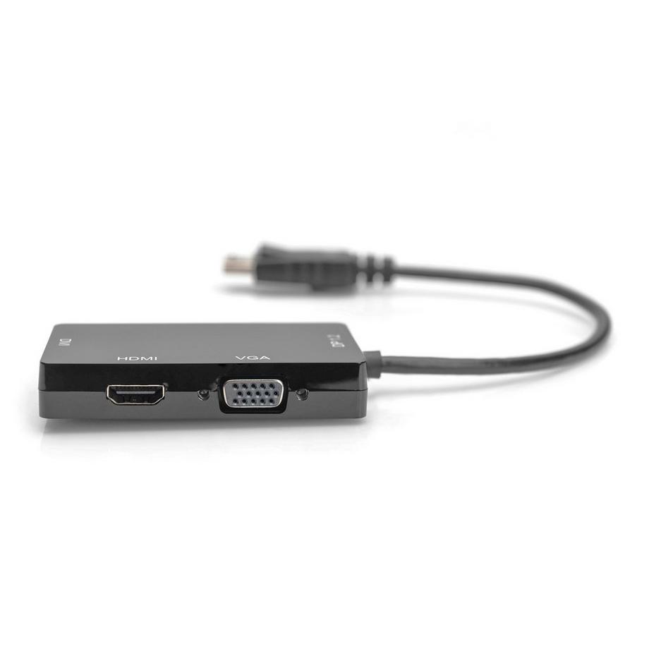 Digitus  Digitus DisplayPort 3in1 Adapter  Konverter - DP - HDMI+DVI+VGA 