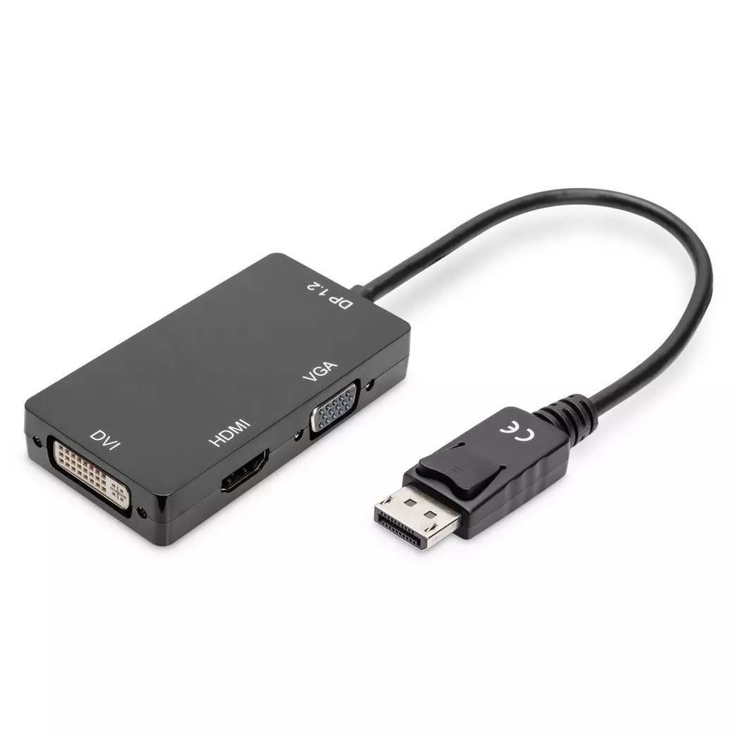 DIGITUS DisplayPort 3in1 Adapter DP/HDMI+DVI+VGA