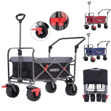 Charrette à bras | Chariot de transport | Pliable | avec tige télescopique