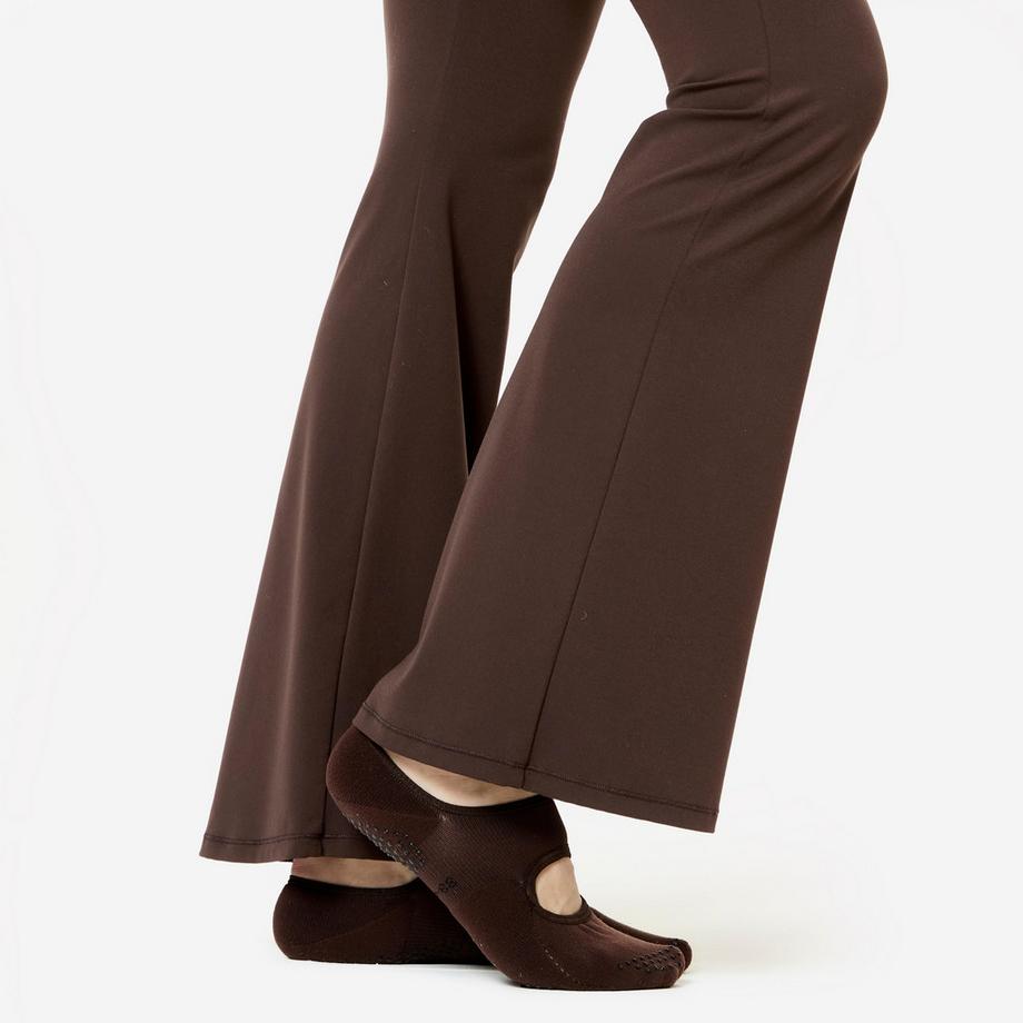 DOMYOS  Leggings High Waist ausgestelltes Bein Polyamid 