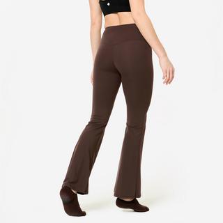 DOMYOS  Leggings High Waist ausgestelltes Bein Polyamid 
